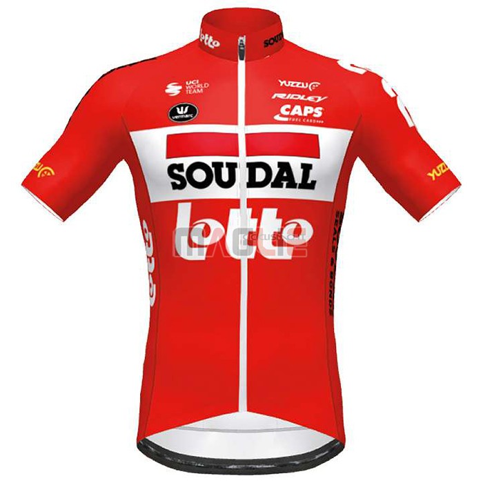 Maglia Lotto Soudal Manica Corta 2020 Rosso - Clicca l'immagine per chiudere